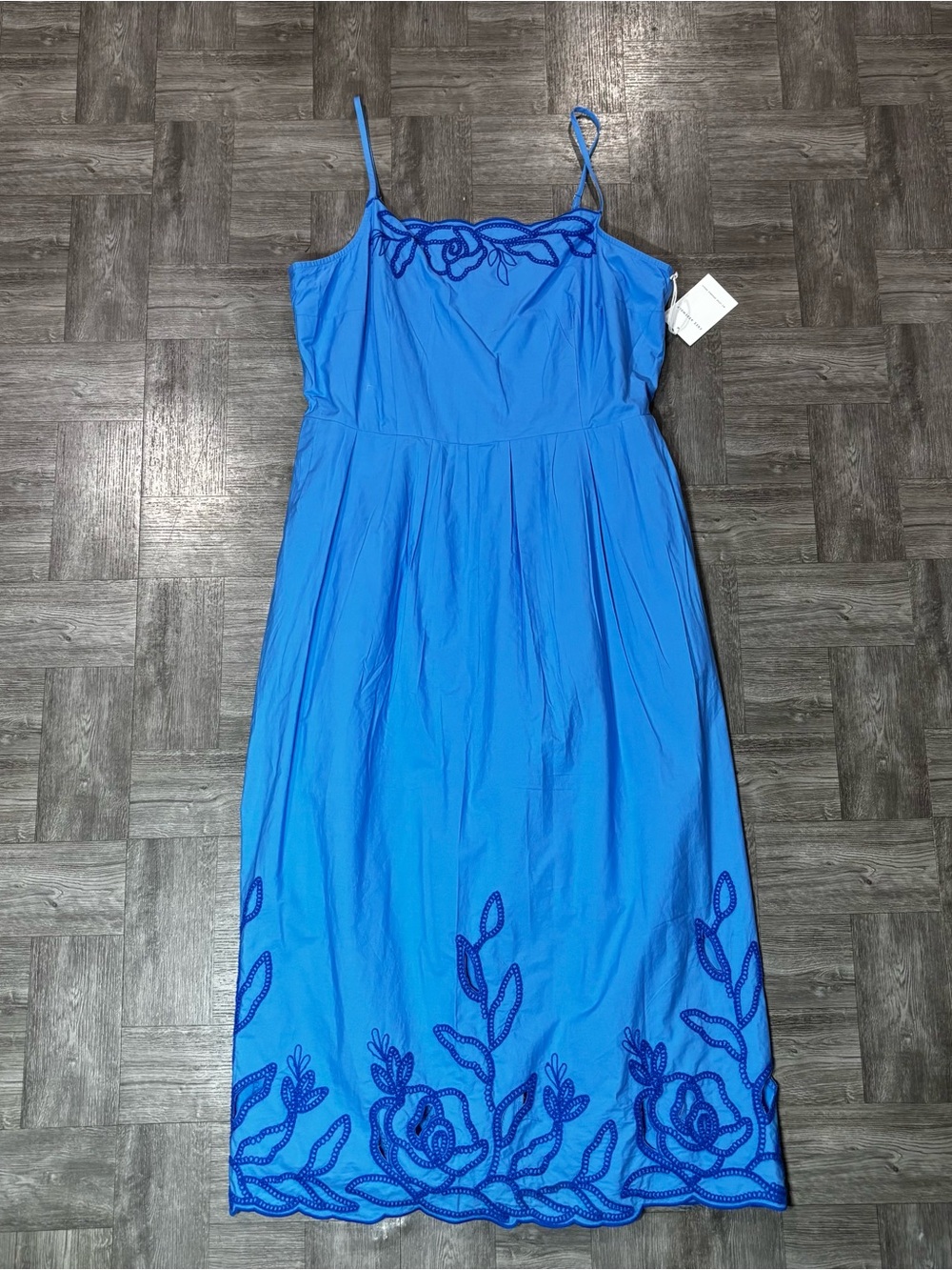 Free Assembly Women’s Embroidered Cotton Midi Dress Size XL